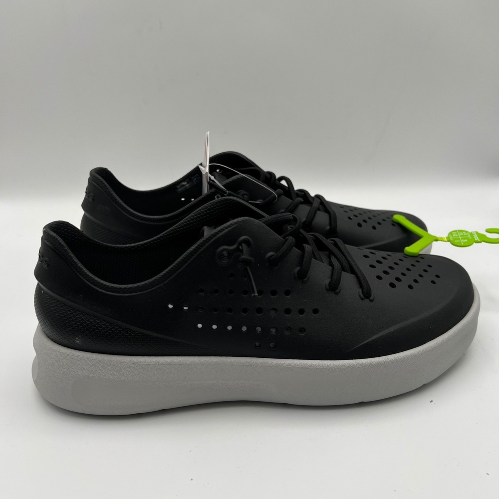 Crocs Inmotion Pacer Sneakers Womens Size 10 Black Grey Perforated LiteRide Foam